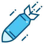 Bomb Missile Rocket Army War SVG Icon